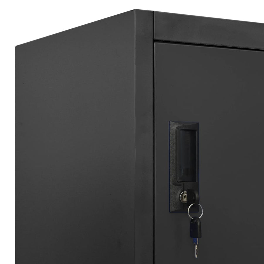Locker Cabinet Anthracite 90x45x180 cm Steel