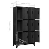 Locker Cabinet Anthracite 90x45x180 cm Steel - Low Angle