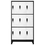 Locker Cabinet Anthracite and White 90x45x180 cm Steel