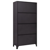 Locker Cabinet Anthracite and White 90x45x180 cm Steel - 45-Degree Angle