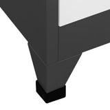 Locker Cabinet Anthracite and White 90x45x180 cm Steel
