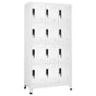 Locker Cabinet White 90x45x180 cm Steel