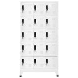 Locker Cabinet White 90x40x180 cm Steel