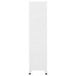 Locker Cabinet White 90x40x180 cm Steel