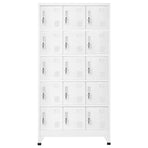 Locker Cabinet Light Grey 90x40x180 cm Steel