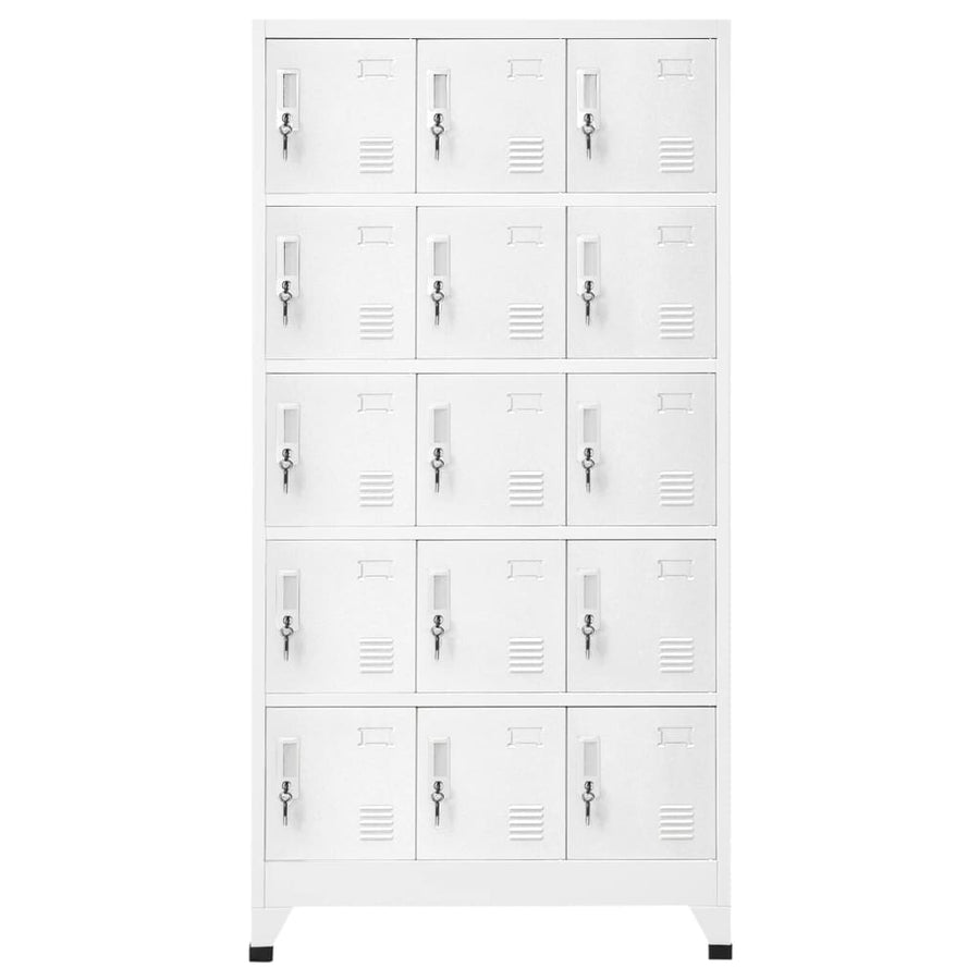 Locker Cabinet Light Grey 90x40x180 cm Steel