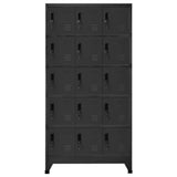 Locker Cabinet Anthracite 90x40x180 cm Steel