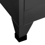 Locker Cabinet Anthracite 90x40x180 cm Steel - Rear View