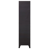 Locker Cabinet Anthracite and White 90x40x180 cm Steel - Top-Down View