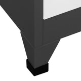 Locker Cabinet Anthracite and White 90x40x180 cm Steel - Rear View