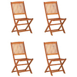 5 Piece Garden Dining Set Solid Wood Acacia - Side View