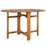 5 Piece Garden Dining Set Solid Wood Acacia - Rear View