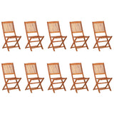 11 Piece Garden Dining Set 220x90x75 cm Solid Wood Acacia - Side View
