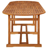 11 Piece Garden Dining Set 280x90x75 cm Solid Wood Acacia