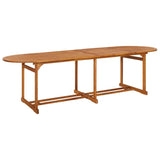 13 Piece Garden Dining Set 280x90x75 cm Solid Wood Acacia - Rear View
