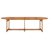 13 Piece Garden Dining Set 280x90x75 cm Solid Wood Acacia - Close-Up Angle