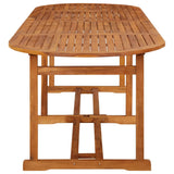 13 Piece Garden Dining Set 280x90x75 cm Solid Wood Acacia - Low Angle