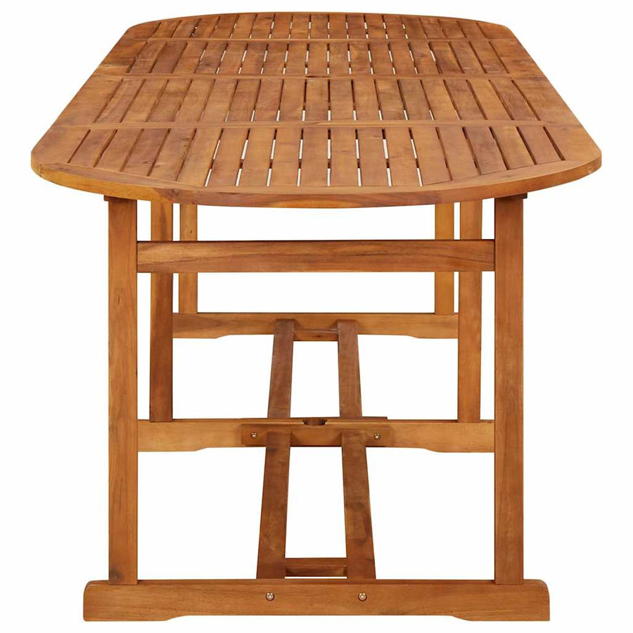 13 Piece Garden Dining Set 280x90x75 cm Solid Wood Acacia