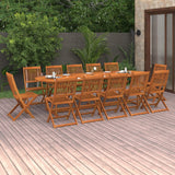 13 Piece Garden Dining Set 280x90x75 cm Solid Wood Acacia