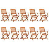 11 Piece Garden Dining Set 220x90x75 cm Solid Wood Acacia - Side View