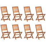 9 Piece Garden Dining Set 220x90x75 cm Solid Wood Acacia