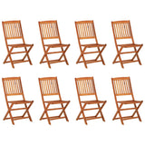 9 Piece Garden Dining Set 220x90x75 cm Solid Wood Acacia - Side View