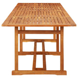 13 Piece Garden Dining Set 280x90x75 cm Solid Wood Acacia - Low Angle