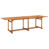 13 Piece Garden Dining Set 280x90x75 cm Solid Wood Acacia - Rear View