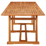 13 Piece Garden Dining Set 280x90x75 cm Solid Wood Acacia - Low Angle