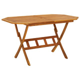 5 Piece Garden Dining Set Solid Acacia Wood - Side View