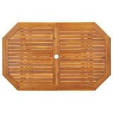 5 Piece Garden Dining Set Solid Acacia Wood - 45-Degree Angle