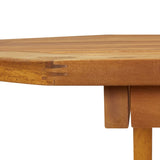 5 Piece Garden Dining Set Solid Acacia Wood - Rear View