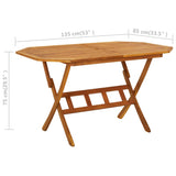 5 Piece Garden Dining Set Solid Acacia Wood - Extra Image