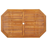 5 Piece Garden Dining Set Solid Acacia Wood - 45-Degree Angle