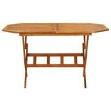 7 Piece Garden Dining Set Solid Wood Acacia - Top-Down View