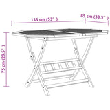 7 Piece Garden Dining Set Solid Wood Acacia - Close-Up Angle