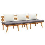 4 Piece Garden Lounge Set with Cushions Solid Wood Acacia - Top-Down View