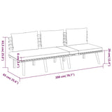 4 Piece Garden Lounge Set with Cushions Solid Wood Acacia - Close-Up Angle