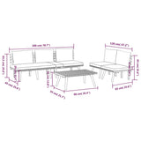 4 Piece Garden Lounge Set with Cushions Solid Wood Acacia - Extra Image
