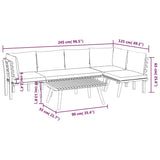 5 Piece Garden Lounge Set with Cushions Solid Wood Acacia