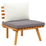 5 Piece Garden Lounge Set with Cushions Solid Wood Acacia - 45-Degree Angle