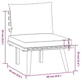 5 Piece Garden Lounge Set with Cushions Solid Wood Acacia - Extra Image