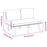 3 Piece Garden Lounge Set with Cushions Solid Wood Acacia