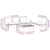 3 Piece Garden Lounge Set with Cushions Solid Wood Acacia - Extra Image