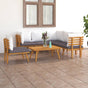 7 Piece Garden Lounge Set with Cushions Solid Wood Acacia