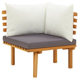 11 Piece Garden Lounge Set with Cushions Solid Wood Acacia - Rear View