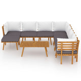 9 Piece Garden Lounge Set with Cushions Solid Wood Acacia - Side View