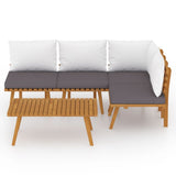 5 Piece Garden Lounge Set with Cushions Solid Wood Acacia - Side View
