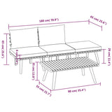 4 Piece Garden Lounge Set with Cushions Solid Wood Acacia - Extra Image