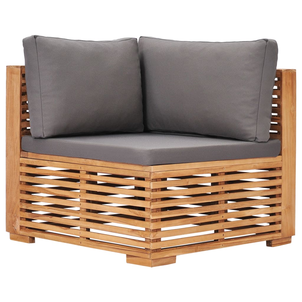 Garden 3-Seater Sofa with Cushions Solid Teak Wood